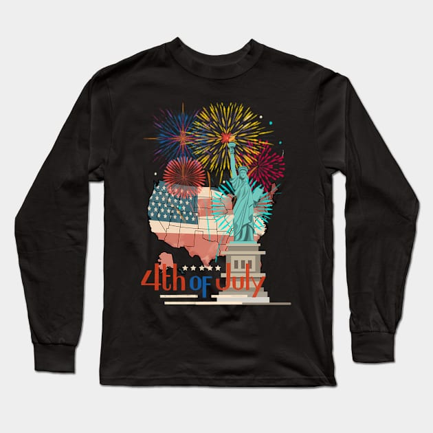 4Th Of July - Look Long Sleeve T-Shirt by keng-dela